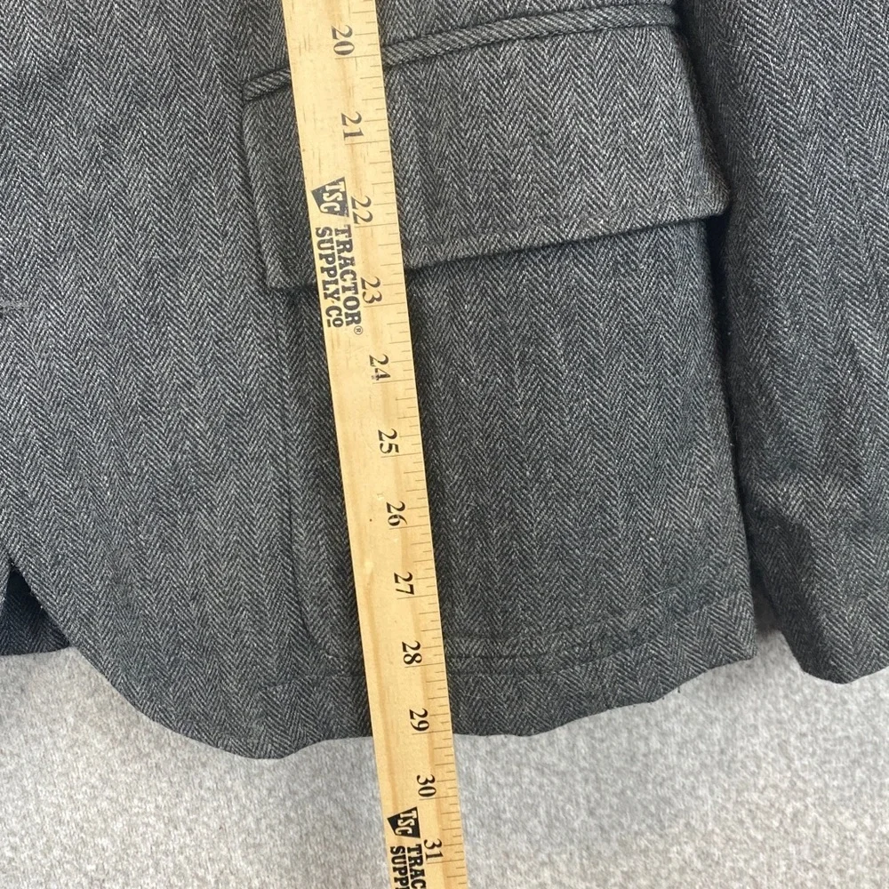 Zara man herringbone blazer XL elbow patch quilted lining winter Young Division
